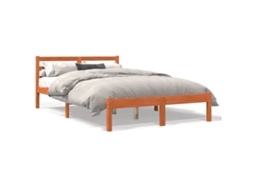 Cama Sem Colchão 150x200 cm Madeira Pinho Maciça Castanho mel MAISON EXCLUSIVE