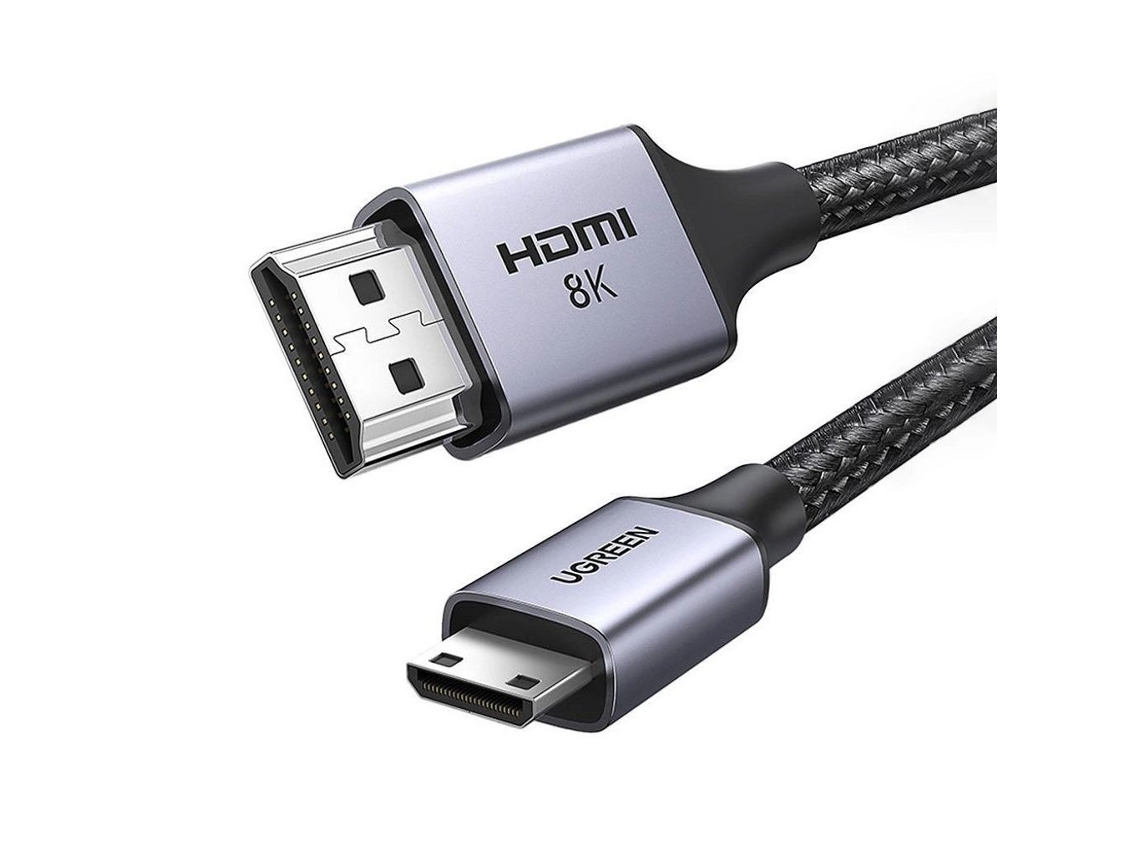 Cabo Ugreen Mini Hdmi para 2.1, 8k, 1m Cinza AQUAFORGE