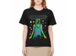 Rockinstone Carrie Color And Splatter Black Adult T-shirt Size:xxl