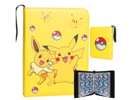 Álbum Pokémon Tcg V Reel Em Couro Pu Com Zíper | 900 Cartas | Hlx 189