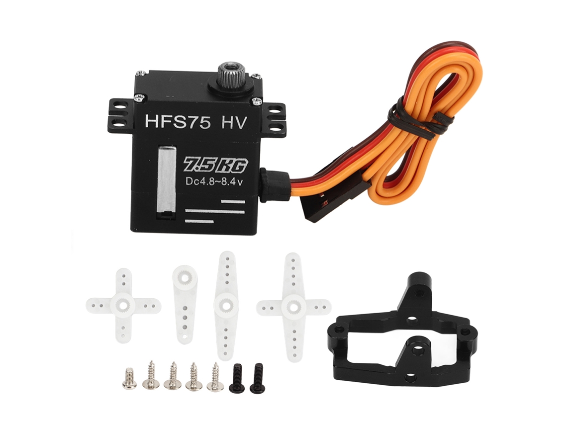 Servo Rc De Metal Completo 7.5kg Para Carro Controle Remoto Traxxas Trx4m 1/18 Dc 4.8‑8.4v