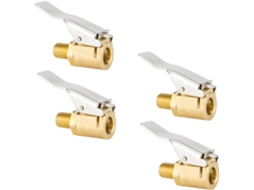 Conjunto de 3 conectores Bicos para inflador de ar de carro, conexões pneumáticas, Tampa e Haste.