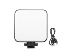 2026 luz Led para Cámara Interlock Con Soporte Shoe, Luz de Video Mini Panel Led Portátil