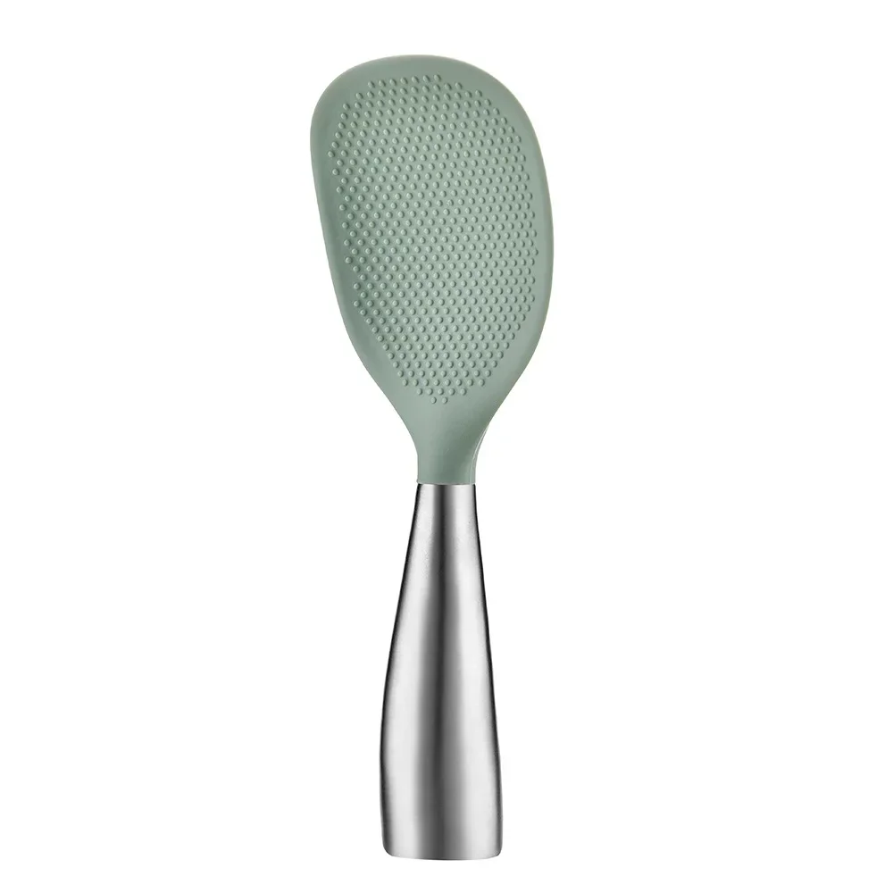 Colher de Arroz de Silicone , Resistente a Altas Temperaturas, Utensílio de Cozinha Durável. MDUG (verde)