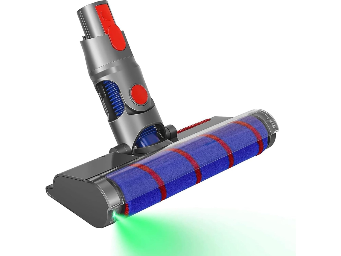 Rotação de turbina elétrica com liberação rápida e rolo rígido para pisos duros, varredura de parquet, com luz laser Zeuxo
