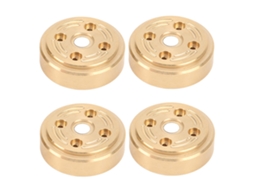 4pcs Pesos De Roda De Latão Rc Contrapeso Do Cubo Do Eixo Dianteiro Traseiro Para Carro Rc Fms Fcx24 1/24 Dourado