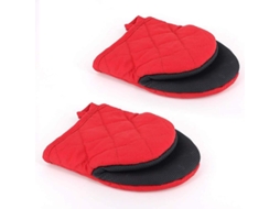 2026 luvas de Forno Vermelhas Mini de Silicone Isolantes Anti deslizantes para Cozinha
