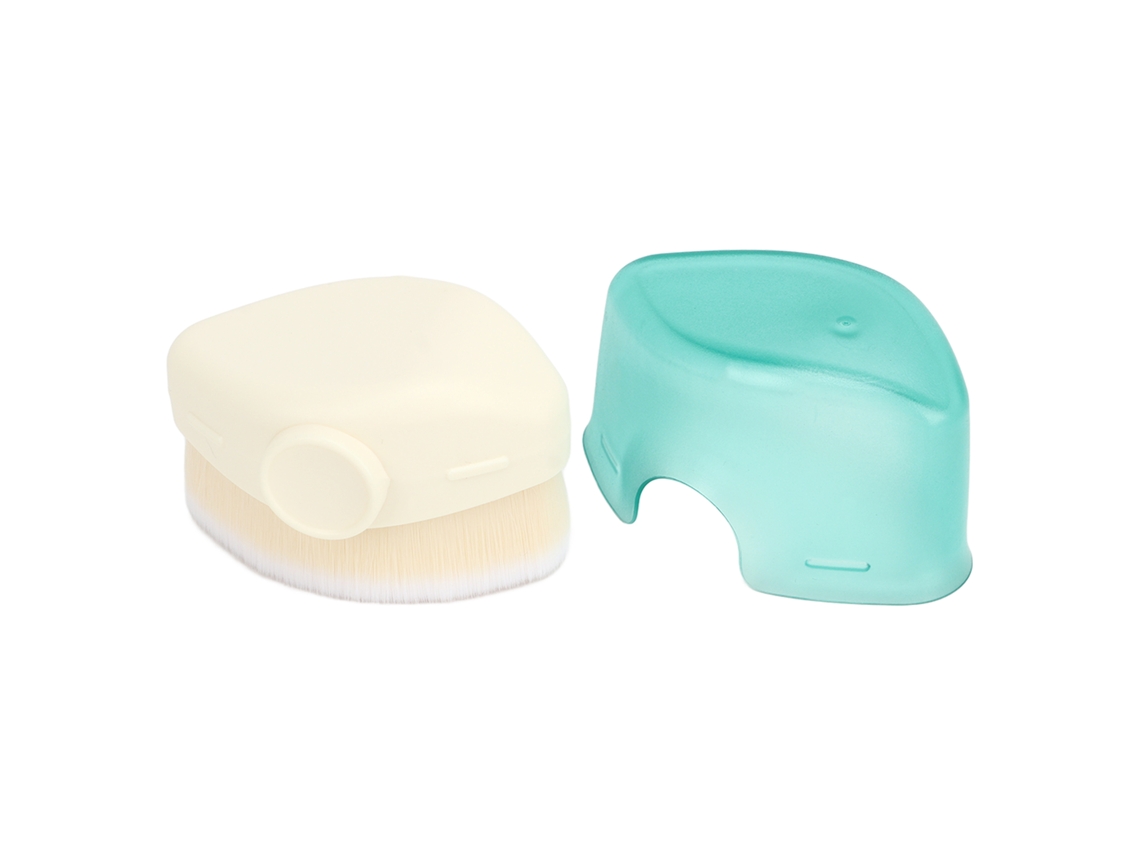 Pincel De Poeira Para Unhas Portátil Suave Com Capa De Armazenamento Para Manicure E Maquiagem Verde