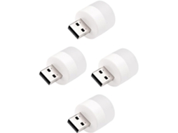 Luminária Noturna Led De Tomada, 1w, 3000k, Pvc, Mini Lâmpada Usb