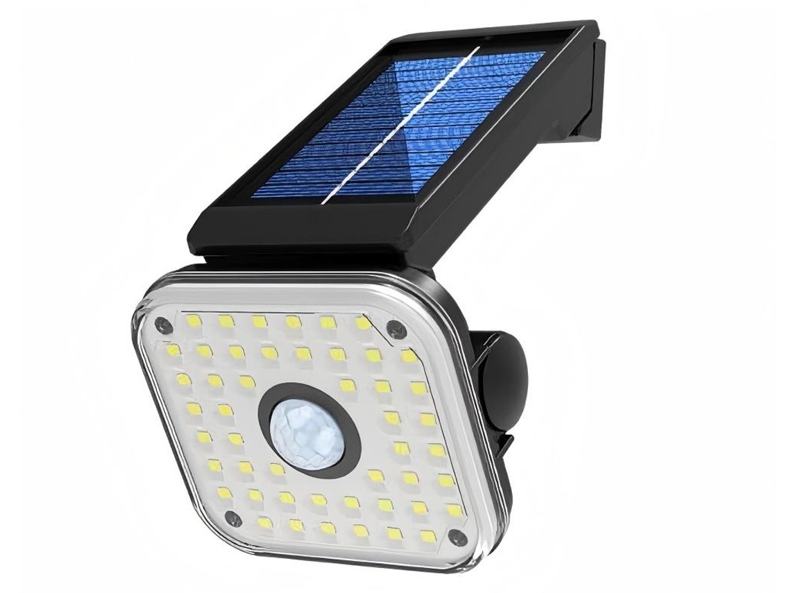 Square Solar Lamp With Motion Detector, Ip65, White Led, Multifunctional