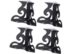 Pés De Móveis Vazados Em Estilo Europeu Homsfou, 8cm, Pintados De Preto, Suportes Para Armários, 4 Peças, Para Sofás E