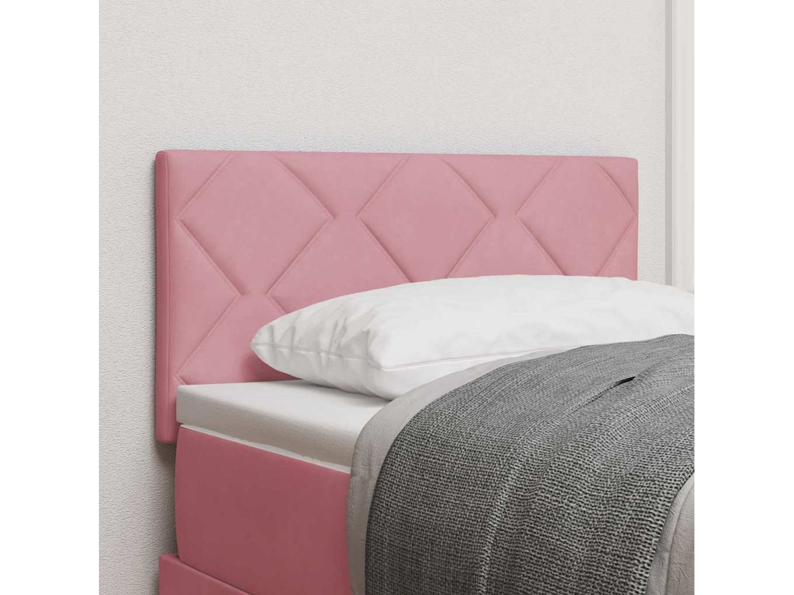 Vidaxl Cabeceira Led Rosa 80 Cm Veludo