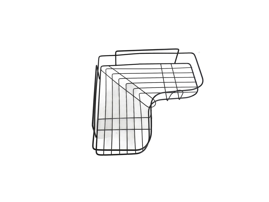 Prateleira Triangular De Parede Para Chuveiro Cor Preta