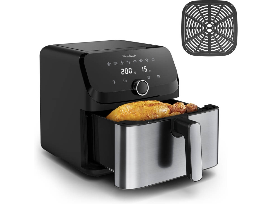 Fritadeira sem Óleo MOULINEX Easy Fry Mega EZ855D20 (Outlet Grade A - 7.5 L - Inox)