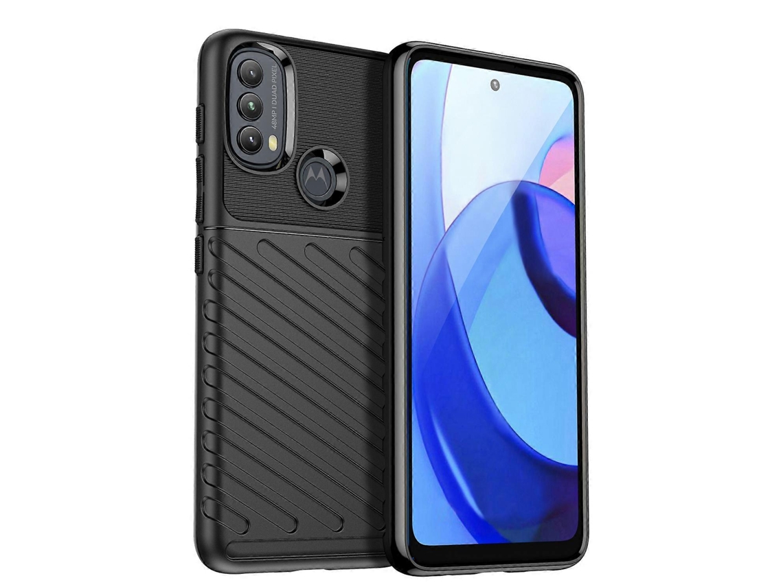Capa De Celular Macia De Tpu Resistente A Impactos Para Motorola Moto E20 / E30 / E40 Thunderbolt