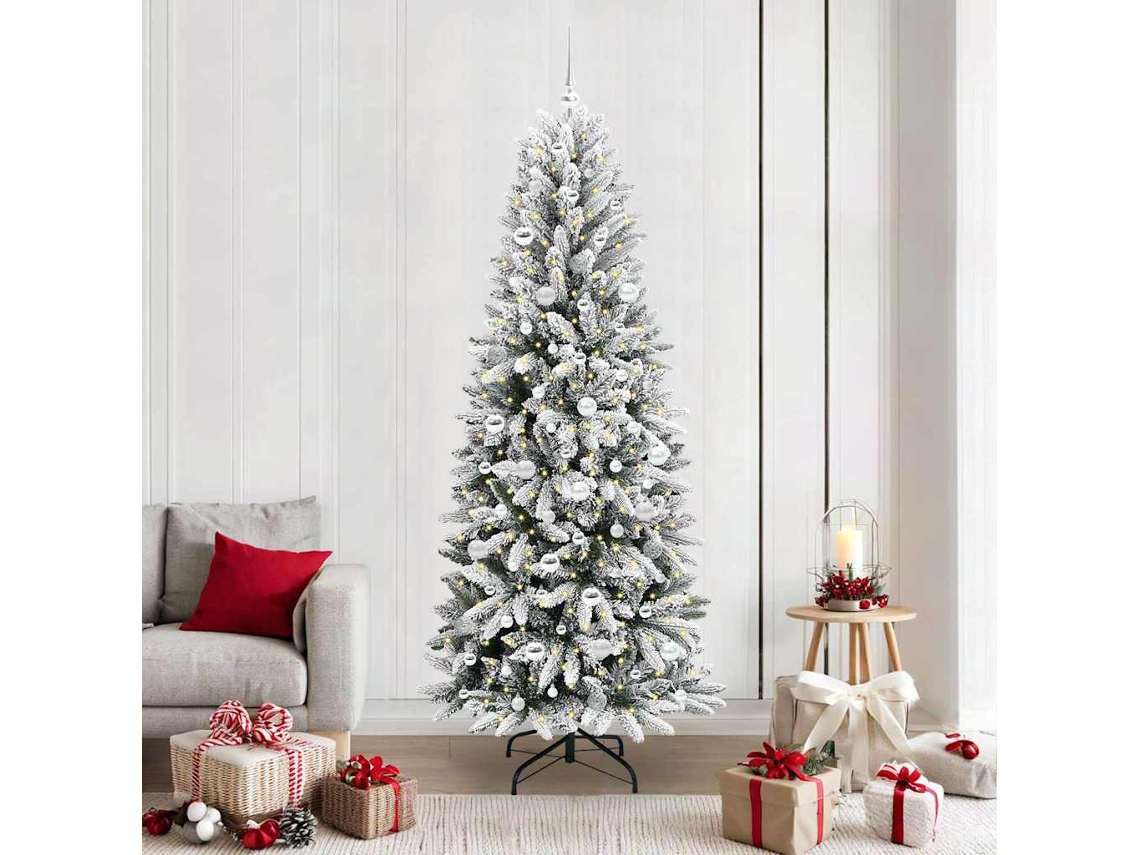 Vidaxl Árvore De Natal Artificial Branco 210 Cm