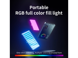 Luz Led Rgb Portátil 10w 2500k-9000k Regulável Efeitos De Cena Bateria Integrada Para Vlog Streaming Produtos