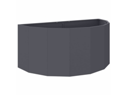 Conjunto 1 Vaso De Exterior Vidaxl Antracite Aço (120 X 60 X 50 Cm)