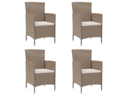 Garden Chair, Garden Chairs Vidaxl Bege Rattan / Vime (n/a)