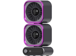 Ventilador De Mesa Silencioso Com 5 Pás, Recarregável Via Usb,