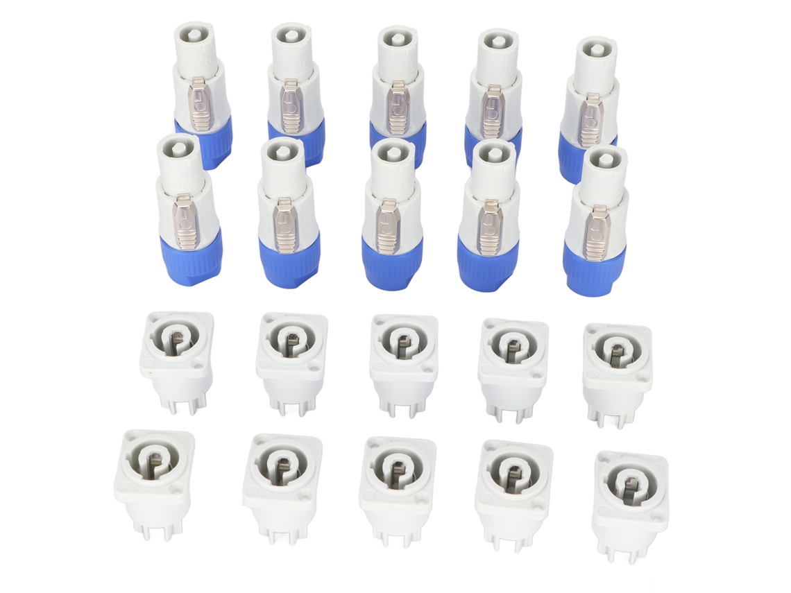 Conectores de Cabeça Macho e Fêmea de 3 Pinos, 250 V, 20 A CHABERLU