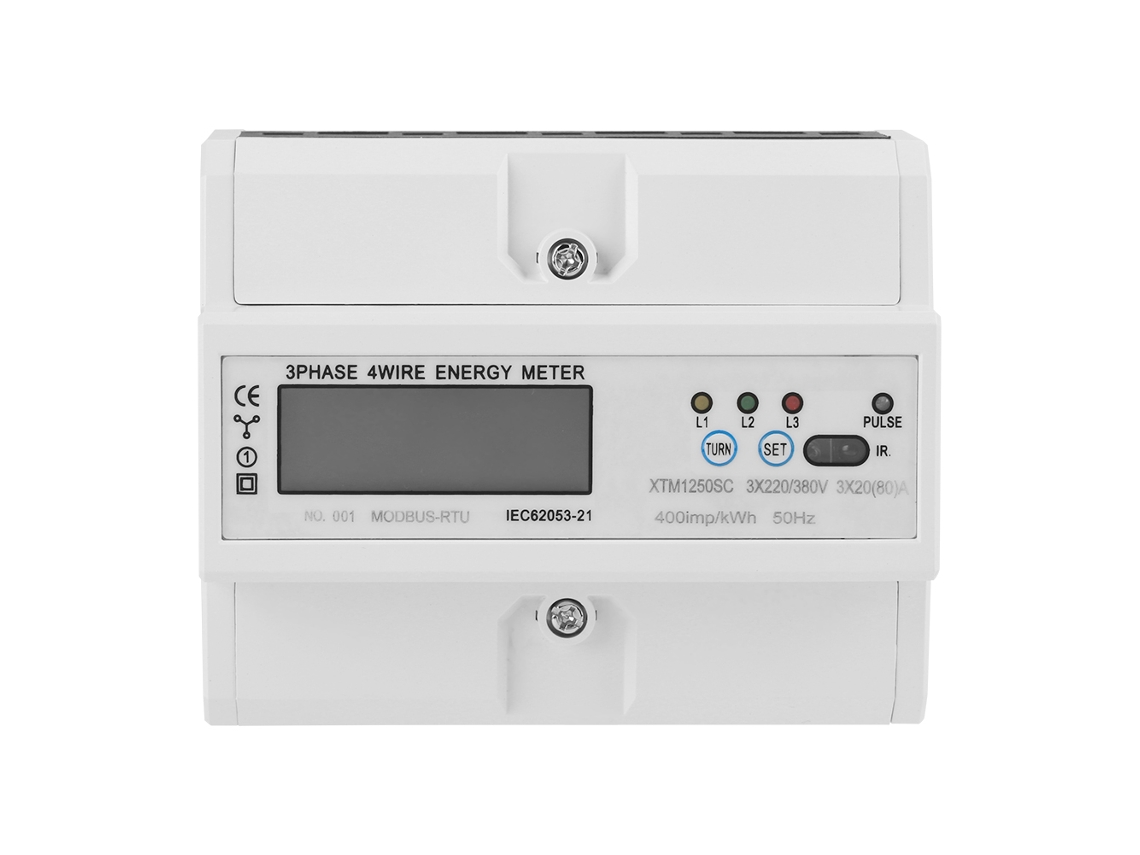 Medidor Elétrico Trifásico Digital 3x220v/380v 20 a Din rail Kwh (80)