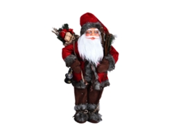 Boneca de Ação Papai Noel Decorativa Natal Bastão 30cm | S/MARCA