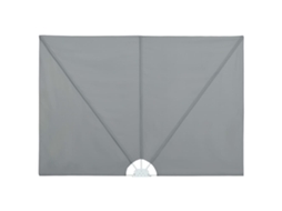 vidaXL Toldo lateral dobrável para terraço 240x160 cm cinzento