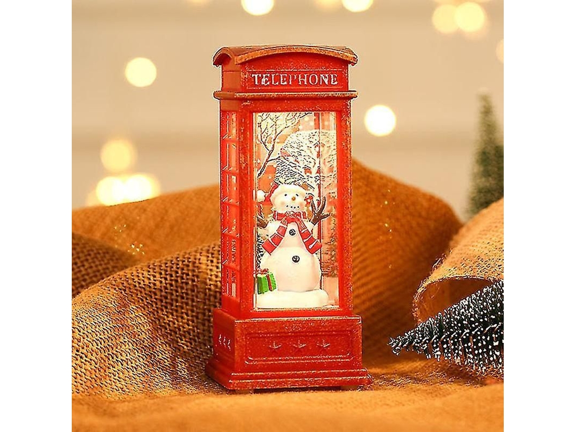 Lâmpada De Natal Com Papai Noel E Boneco De Neve Estilo Clássico Para Decoração Residencial Portátil