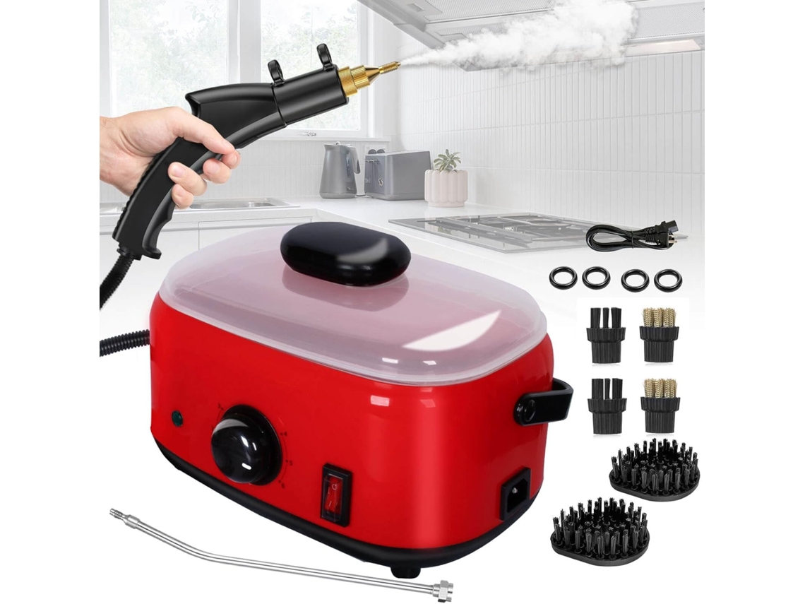 Limpador a Vapor Portátil de 2500 W, Vaporizador de Alta Pressão 1500 Ml para Limpeza, Limpador a Vapor Multifuncional para Uso Doméstico BRILVIBERA
