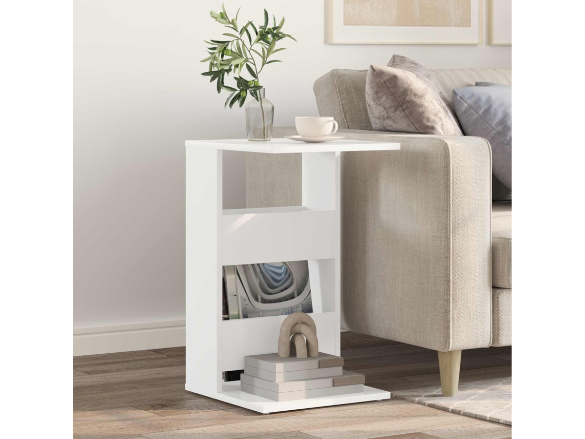 Vidaxl Mesa Lateral Branco 40 X 35 X 60,5 Cm Derivados De Madeira