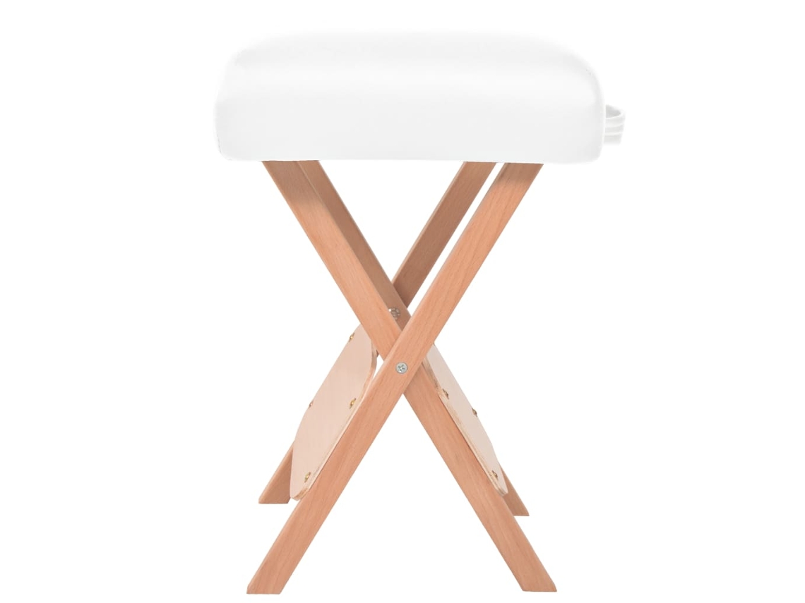 Banco De Massagem Dobrável Assento C/ 12 Cm De Espessura Branco Lovely Home