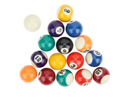 16 Peças Bola De Bilhar Mini Resina Ecológica 38mm Acessório De Mesa De Bilhar Infantil