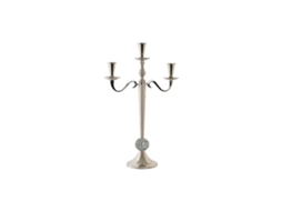 Candelabro Dkd Home Decor 30 X 12 X 46 Cm Prateado Alumínio Cromado