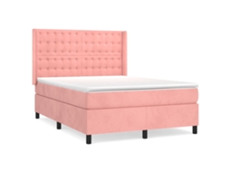 Box Spring Bed, Box Spring Beds Vidaxl Cor-de-rosa Veludo (140 X 200 Cm)