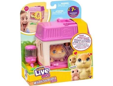 Conjunto De Jogo Little Live Pets Mama Surprise Hamsters Bebés Incluídos Acessórios Personalizáveis