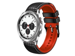 Pulseira De Silicone Bicolor Com Malha De 20 Mm