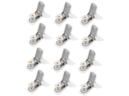 Garneck - Conjunto de 12 prendedores antiderrapantes para edredons e lençóis, em espuma e metal, fáceis de usar para fixar edredons e capas.