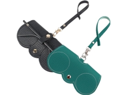 Porta-Óculos de Sol Portátil em Pele Macia Bolsa Fina para Óculos de Sol Cores: Preto Verde 2 Unid. TRANTECH