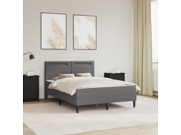 Vidaxl Estrutura da Cama Cinzento 120 X 200 Cm Couro Sintético