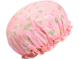 Cama dupla rosa impermeável em formato de tucano para natação, com estampa de flamingo, em PE.