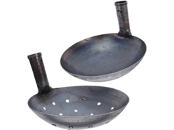 Conjunto De 2 Conchas De Metal Com Vaso E Utensílios Para Limpeza De Resíduos.