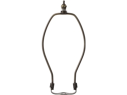 Suporte de Lâmpada em Forma de Chifre de Ferro, 20 Cm, Estrutura Robusta em Metal Bronze Antigo para Iluminação Interna. SFUSHOS
