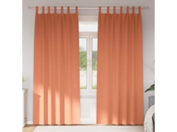 Vidaxl Cortinas Blackout Com Argolas 2 Unid. Terracota 225 X 140 Cm