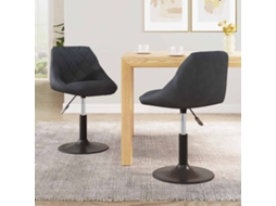 Vidaxl Cadeiras De Jantar Giratórias 2 Pcs Veludo Cinzento-escuro