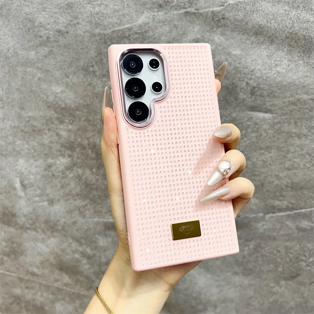 (samsung S23 Plus, Rosa) Capa De Celular Com Glitter De Diamante Para Meninas