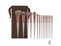 Conjunto De 13 Pincéis De Maquiagem Macios E Fofos, Pincel Para Base, Pincel Para Pó, Pincel Para Sombra Everley891