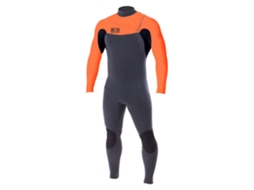 Terno de Neoprene Manga Longa com Zíper no Peito One Free Flex 4/3 Mm Laranja 10 Yearsocean & Earth