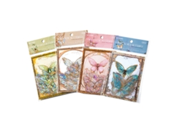 VYLARA Adesivos Pet De Flores De Borboleta, Adesivos Multiuso Para Decoração De Diário, Materiais Para Scrapbooking, Adesivos Transparentes Com Desenhos Holo