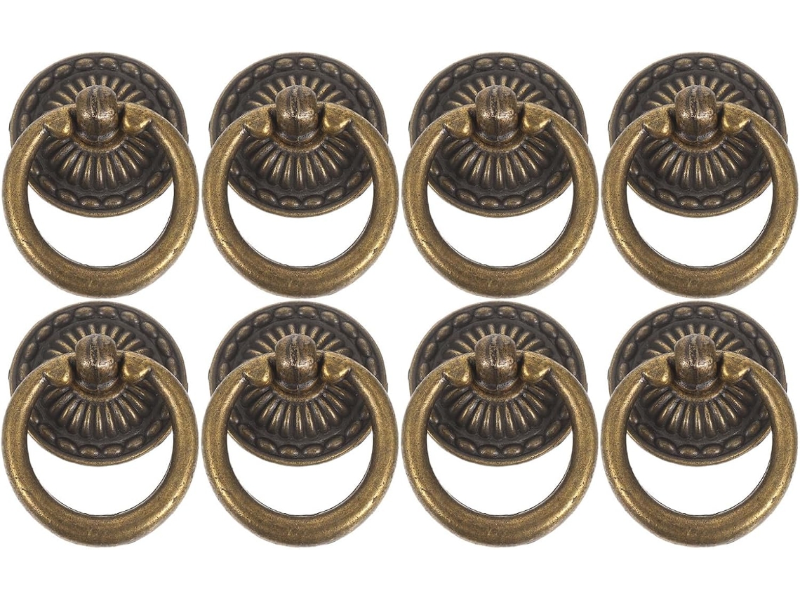 Puxadores Circulares Yarnow De 8 Polegadas, Em Liga De Zinco, Resistentes À Ferrugem, Estilo Vintage E Que Não Exigem